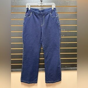 NEW Pajama Jeans Dark Wash Bootcut Pull-On Stretch Pants Size M